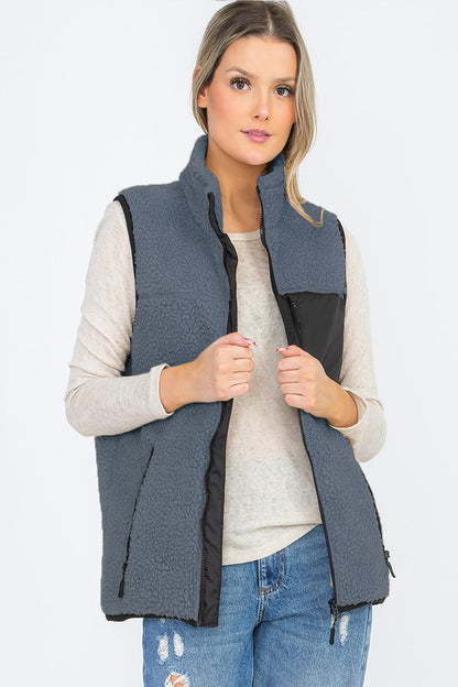 CHAQUETA SUPERIOR CON CHALECO POLAR SHERPA UNISEX PARA MUJER