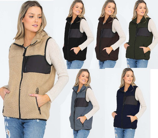 CHAQUETA SUPERIOR CON CHALECO POLAR SHERPA UNISEX PARA MUJER