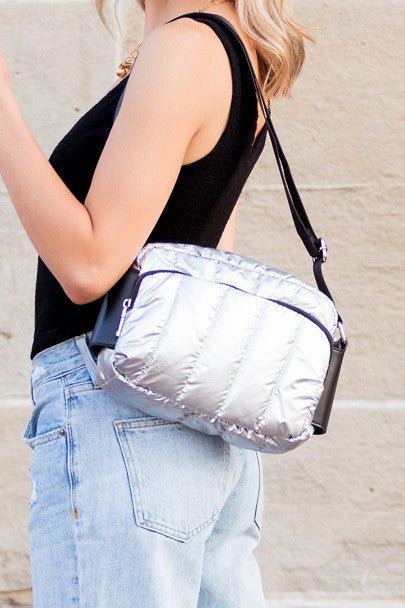 River Metallic Puffer Crossbody