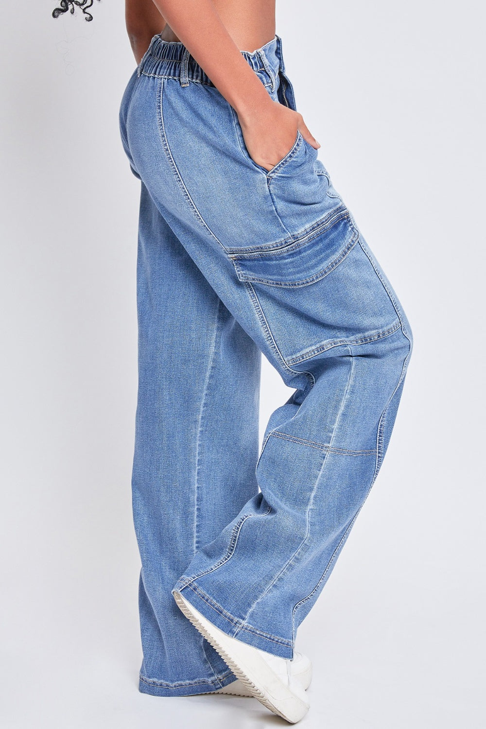 YMI Jeanswear Vaqueros cargo rectos de talle alto