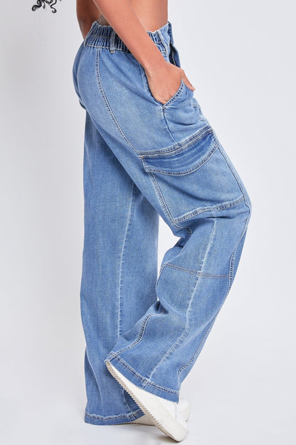 YMI Jeanswear Vaqueros cargo rectos de talle alto