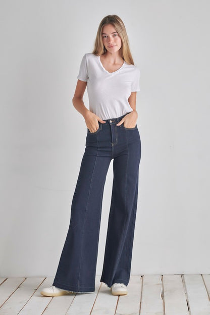 Wide leg, denim pants,  jeans, western