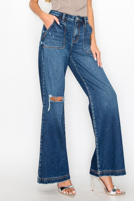 ULTRA HIGH RISE RELAXED FLARE JEANS