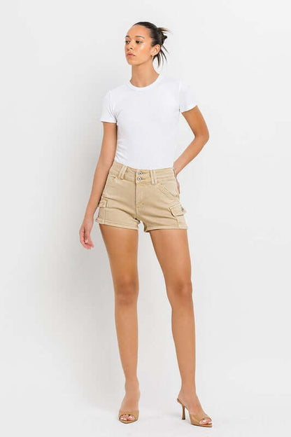 Shorts cargo de talle alto