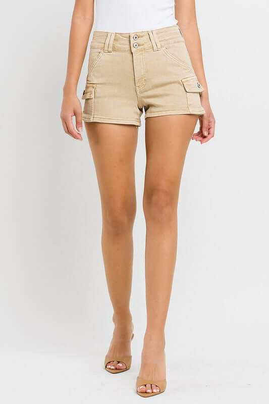 Shorts cargo de talle alto