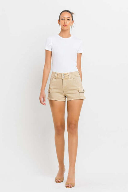 Shorts cargo de talle alto