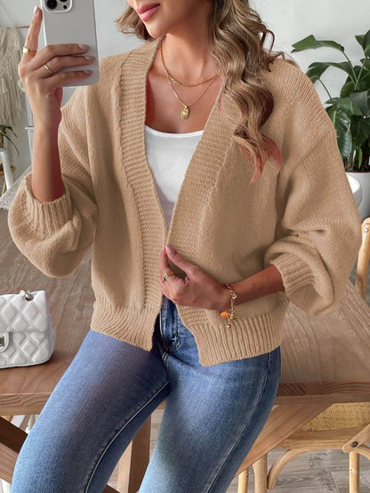 Open Front Long Sleeve Cardigan