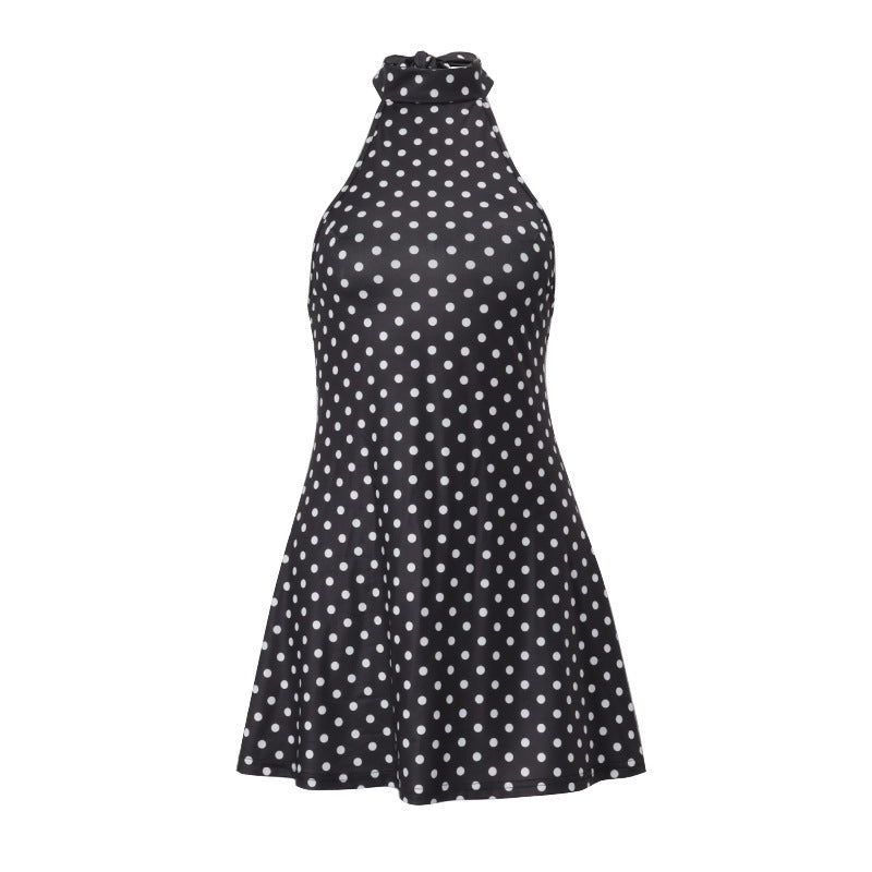 New Fashion Elegant Printed Sexy Backless Dress