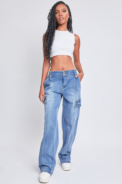 YMI Jeanswear Vaqueros cargo rectos de talle alto