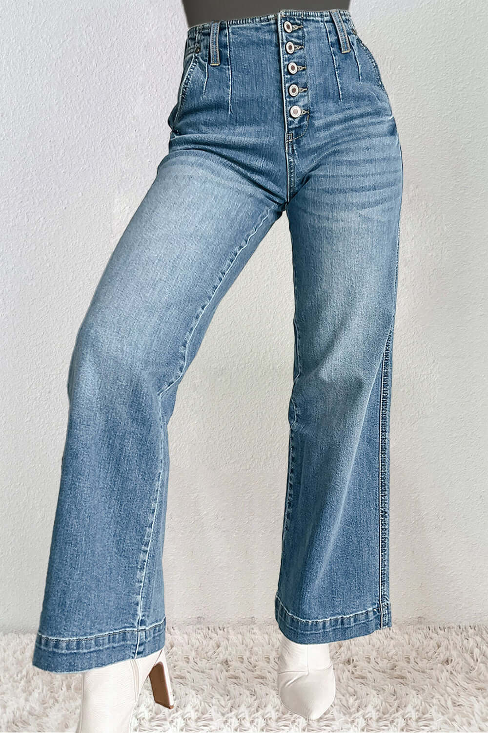 Jeans rectos con bolsillos