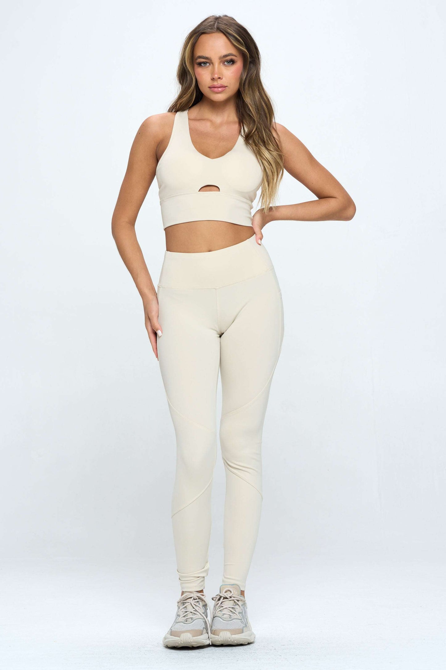 2 Piece Activewear Set with Cut-Out Detail