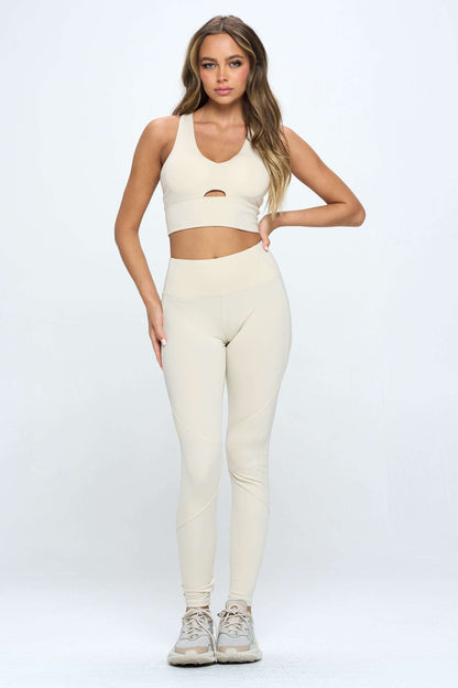 2 Piece Activewear Set with Cut-Out Detail