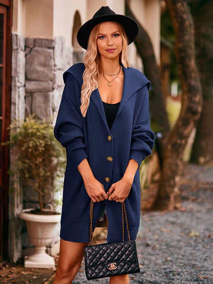 Dropped Shoulder Long Sleeve Cardigan