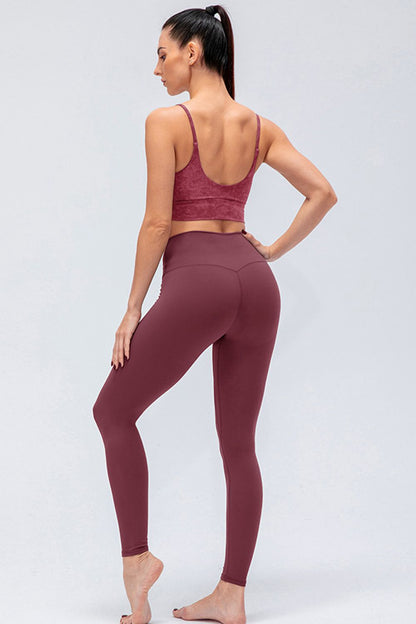 Leggings activos de corte slim con cinturilla ancha