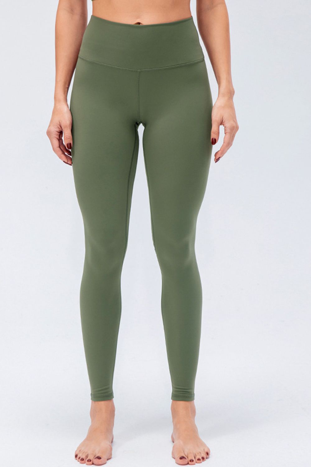 Leggings activos de corte slim con cinturilla ancha